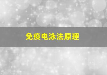 免疫电泳法原理