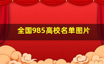 全国985高校名单图片