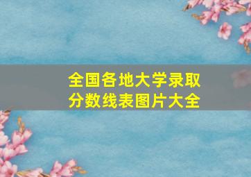 全国各地大学录取分数线表图片大全