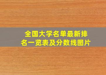 全国大学名单最新排名一览表及分数线图片