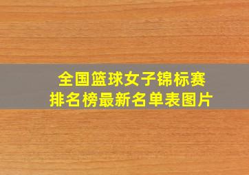 全国篮球女子锦标赛排名榜最新名单表图片