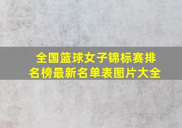 全国篮球女子锦标赛排名榜最新名单表图片大全