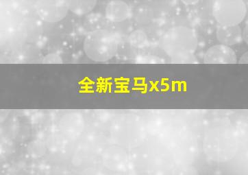 全新宝马x5m