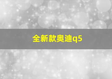 全新款奥迪q5