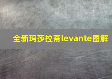 全新玛莎拉蒂levante图解