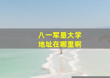 八一军垦大学地址在哪里啊