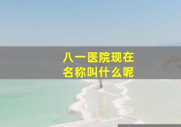 八一医院现在名称叫什么呢