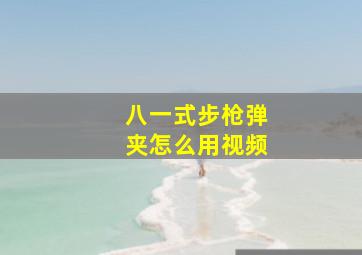 八一式步枪弹夹怎么用视频