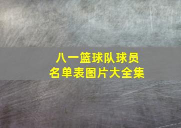 八一篮球队球员名单表图片大全集