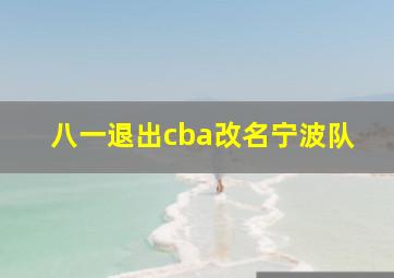 八一退出cba改名宁波队