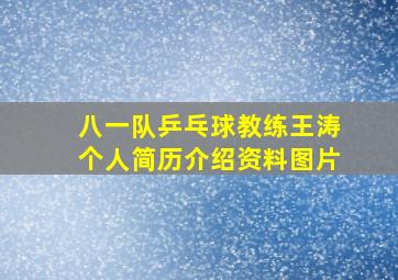 八一队乒乓球教练王涛个人简历介绍资料图片