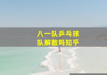 八一队乒乓球队解散吗知乎