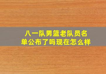 八一队男篮老队员名单公布了吗现在怎么样