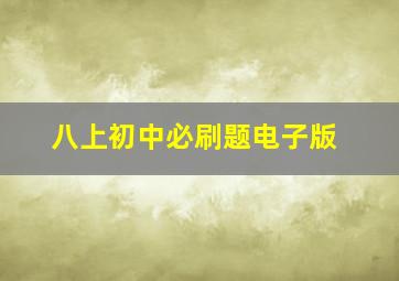 八上初中必刷题电子版