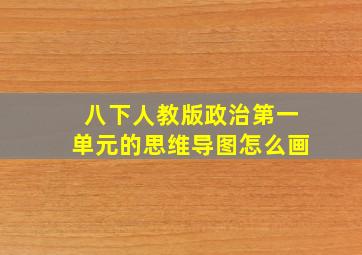 八下人教版政治第一单元的思维导图怎么画