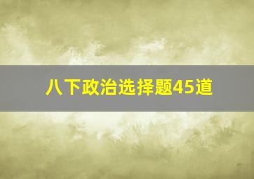 八下政治选择题45道