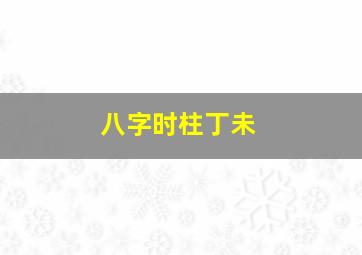 八字时柱丁未