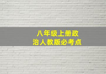 八年级上册政治人教版必考点