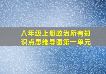 八年级上册政治所有知识点思维导图第一单元