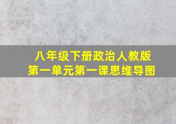 八年级下册政治人教版第一单元第一课思维导图