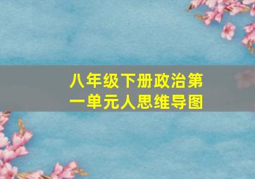 八年级下册政治第一单元人思维导图