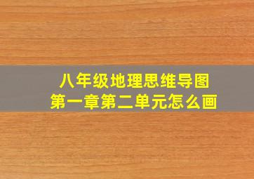 八年级地理思维导图第一章第二单元怎么画