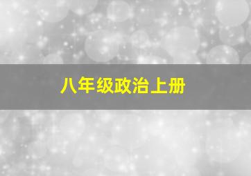 八年级政治上册