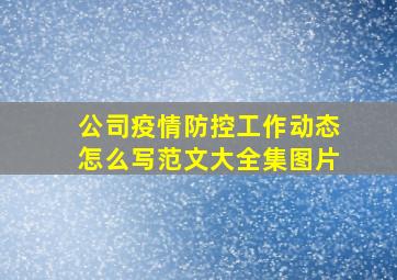 公司疫情防控工作动态怎么写范文大全集图片