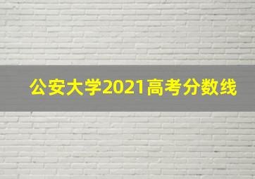 公安大学2021高考分数线