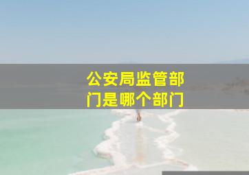 公安局监管部门是哪个部门