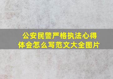 公安民警严格执法心得体会怎么写范文大全图片