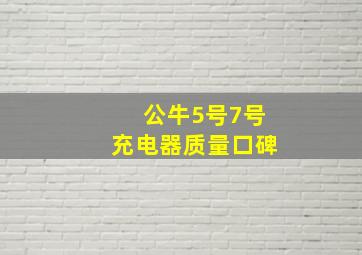 公牛5号7号充电器质量口碑