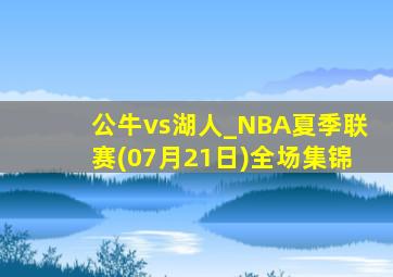 公牛vs湖人_NBA夏季联赛(07月21日)全场集锦