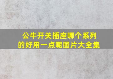 公牛开关插座哪个系列的好用一点呢图片大全集