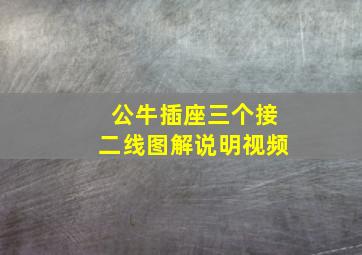 公牛插座三个接二线图解说明视频