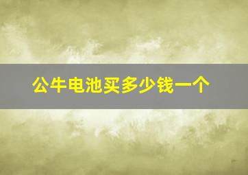 公牛电池买多少钱一个