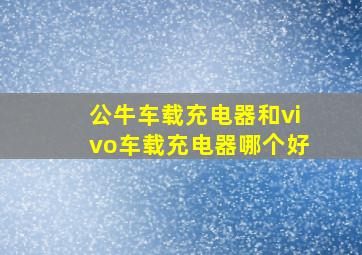 公牛车载充电器和vivo车载充电器哪个好