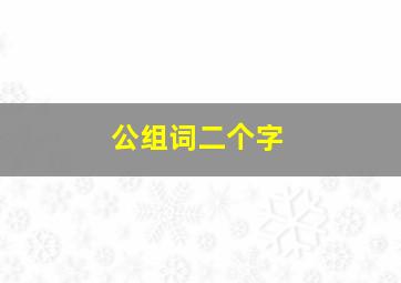 公组词二个字