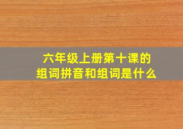 六年级上册第十课的组词拼音和组词是什么