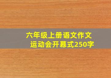 六年级上册语文作文运动会开幕式250字