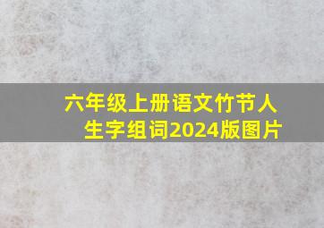 六年级上册语文竹节人生字组词2024版图片