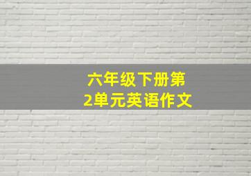 六年级下册第2单元英语作文