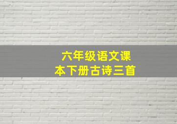 六年级语文课本下册古诗三首