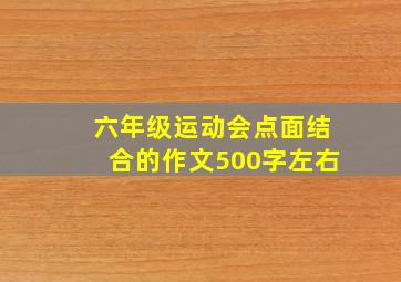 六年级运动会点面结合的作文500字左右