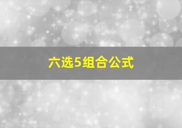 六选5组合公式