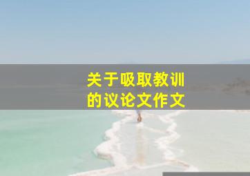 关于吸取教训的议论文作文