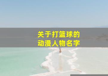 关于打篮球的动漫人物名字