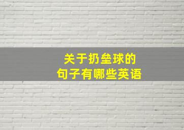 关于扔垒球的句子有哪些英语