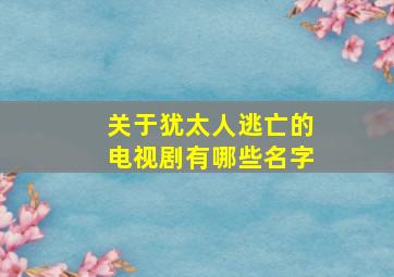 关于犹太人逃亡的电视剧有哪些名字