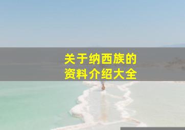 关于纳西族的资料介绍大全